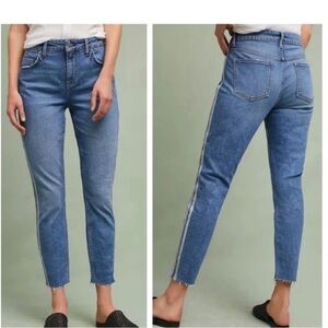 Pilcro and the Letterpress Jeans High Rise Jeans with Silver Side Stripe size 28